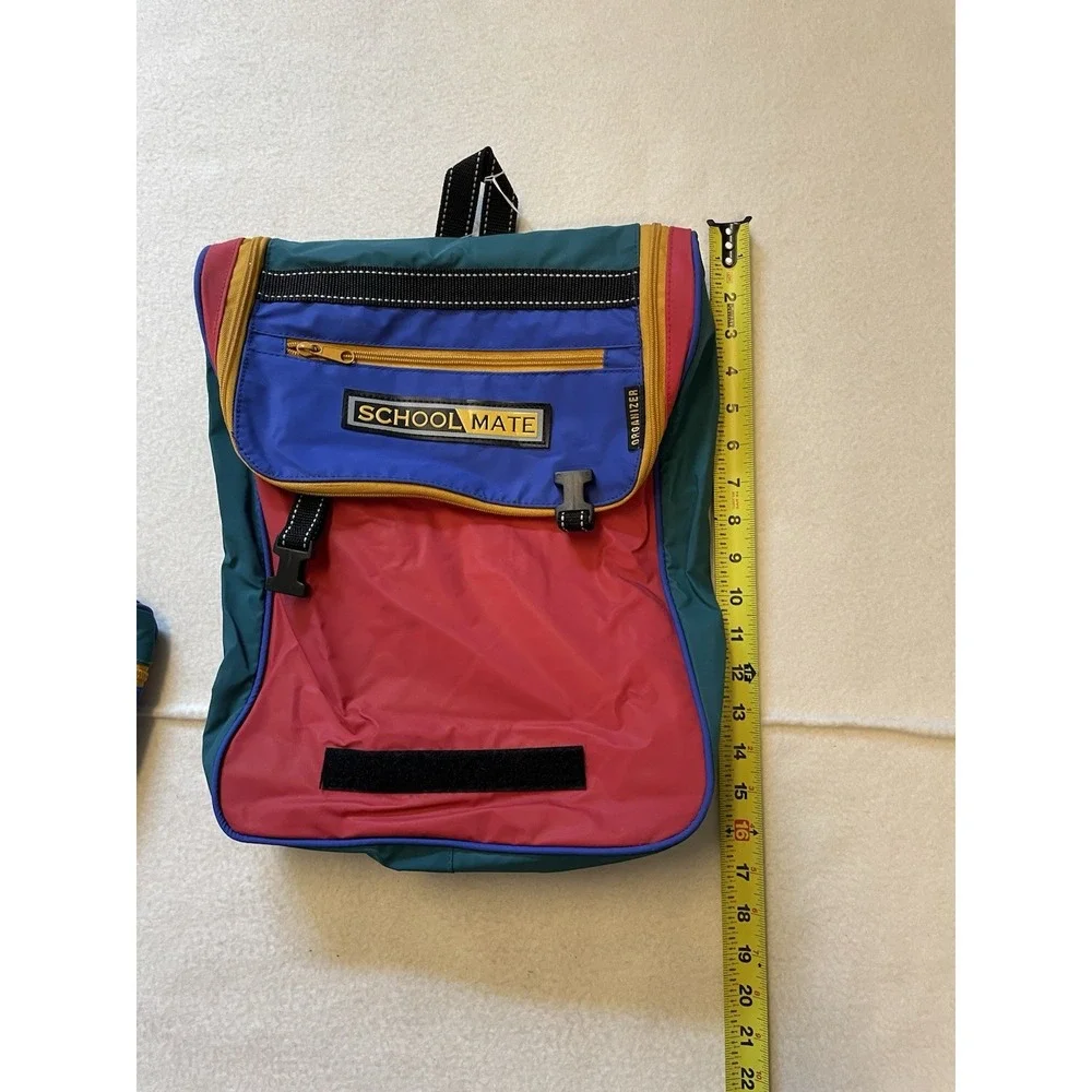 Schoolmate Back Pack Lunchbox Cooler Vintage 90s Colorful‎ Kids School Supplies